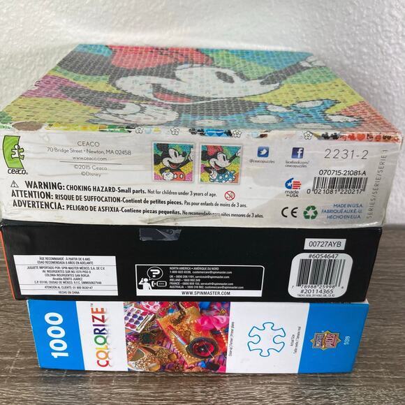 Ceaco Disney Emoji Minnie Mouse & Friends 300-1000 Pc Jigsaw Puzzle Set - Picture 9 of 10